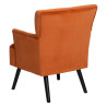 Armchair 63 x 50 x 83 cm Synthetic Fabric Wood Orange