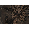 Wall Clock DKD Home Decor Gears Black Golden Iron (80 x 6,5 x 80 cm)