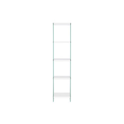 Shelves DKD Home Decor White Transparent Crystal MDF Wood 40 x 30 x 180 cm (1)