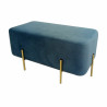 Bench DKD Home Decor   Blue Metal Polyester (91 x 46,5 x 42 cm)