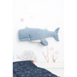 Fluffy toy Crochetts OCÉANO Blue White Octopus Whale Fish 29 x 84 x 14 cm 4 Pieces