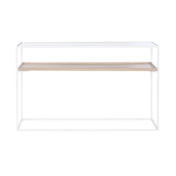 Console Home ESPRIT White Metal Crystal 120 x 30 x 75 cm