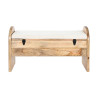 Bench Home ESPRIT White Natural Light brown Mango wood 100 x 36 x 57 cm