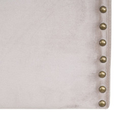 Headboard 180 x 6 x 60 cm Synthetic Fabric Taupe