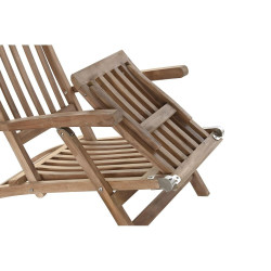 Sun-lounger DKD Home Decor Brown Natural 60 x 177 x 80 cm (60 x 177 x 80 cm)