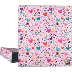 Ring binder Grafoplas Hearts Pink A4 (2 Units)