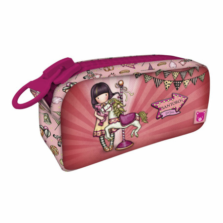 School Toilet Bag Gorjuss Carousel Salmon (21.5 x 10.5 x 7 cm)