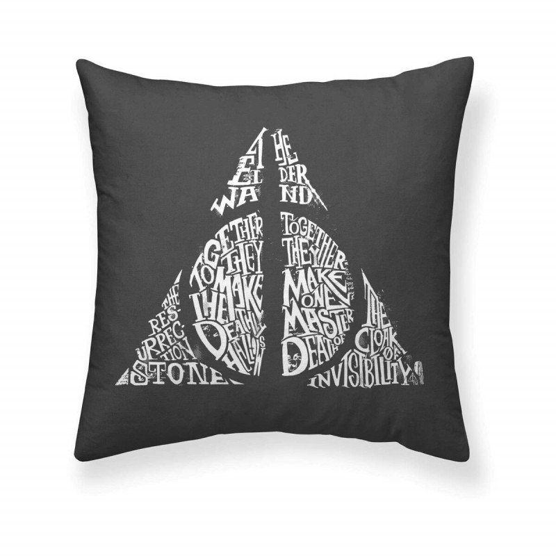 Cushion cover Harry Potter Dealthy Hallows Black 50 x 50 cm