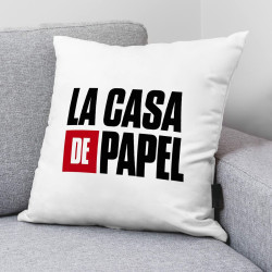 Cushion cover La casa de papel LCDP A White 45 x 45 cm