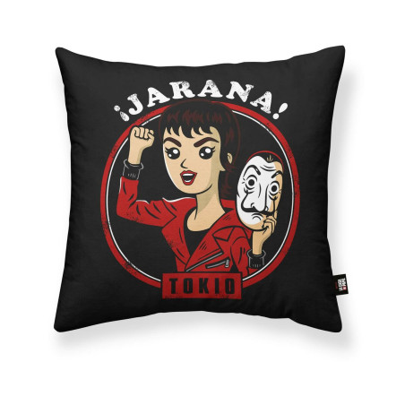 Cushion cover La casa de papel Chibi B Black 45 x 45 cm