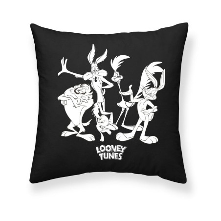 Cushion cover Looney Tunes Looney B&w A Black 45 x 45 cm