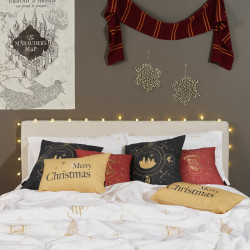 Cushion cover Harry Potter Christmas Gold Navy Blue 50 x 50 cm