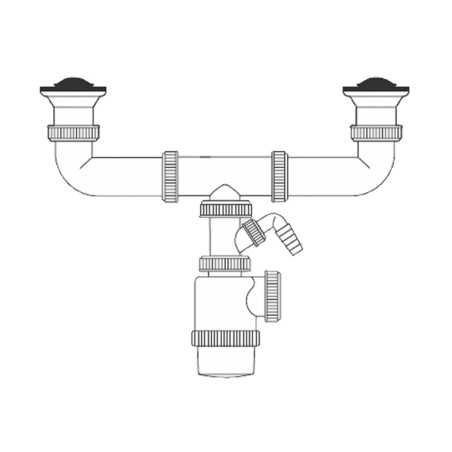 Washbasin Siphon Mirtak v70 PVC