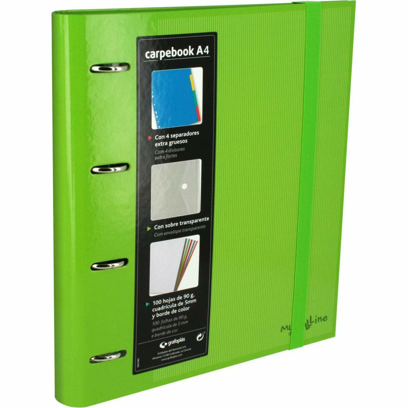 Ring binder Grafoplas Carpebook Green 32 x 28 x 4 cm