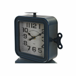 Table clock DKD Home Decor 8424001799985 Blue Iron 19 x 8 x 28 cm