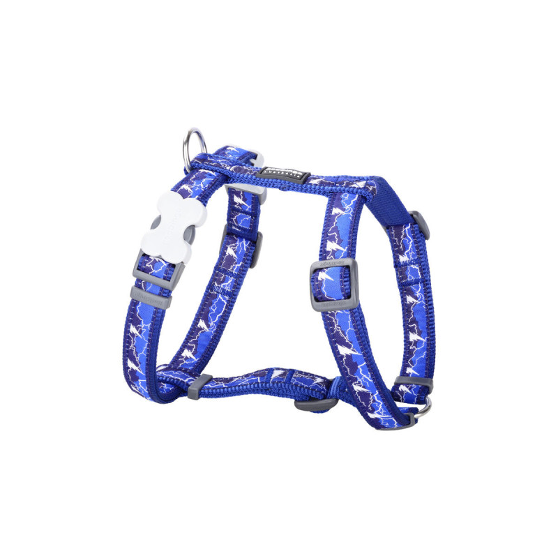 Dog Harness Red Dingo STYLE LIGHTNING 36-54 cm Navy Blue 30-48 cm