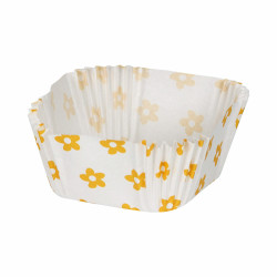 Muffin Tray Algon Yellow flower Disposable (24 Pieces) (24 Units)