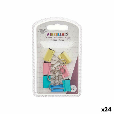 Clamps Clip Small Multicolour Metal (24 Units)