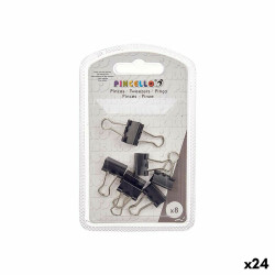 Clamps Clip Small Black Metal (24 Units)