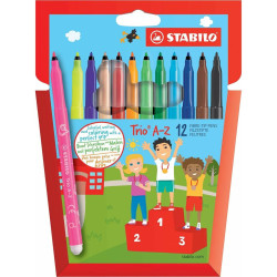 Set of Felt Tip Pens Stabilo Trio AZ Multicolour (6 Units)