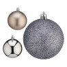 Set of Christmas balls Silver Plastic Ø 7 cm (12 Units)