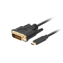 USB C to DVI-DCable Lanberg CA-CMDV-10CU-0018-BK Black 1,8 m