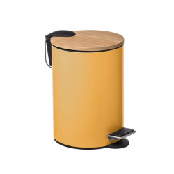 Waste bin 5five Colors Yellow Multicolour Bamboo 3 L Mustard