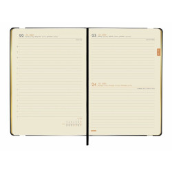 Diary Finocam Flexy Joy Dotts 2024 Black Golden A5 14,8 x 21 cm