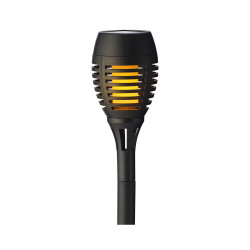 Garden Torch Lumineo Solar Black (7,5 x 27 cm) (4 Units)