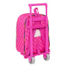 School Rucksack with Wheels Rainbow High Fuchsia (22 x 28 x 10 cm)