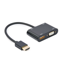 HDMI to VGA Adapter GEMBIRD A-HDMIM-HDMIFVGAF-01 Black