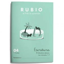 Writing and calligraphy notebook Rubio Nº04 A5 Spanish 20 Sheets (10 Units)