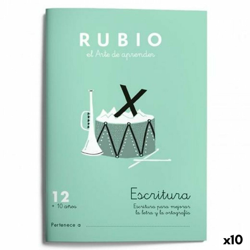 Writing and calligraphy notebook Rubio Nº12 A5 Spanish 20 Sheets (10 Units)