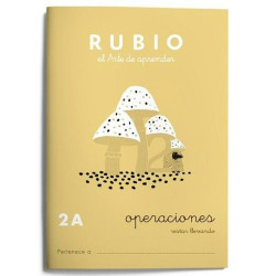 Maths exercise book Rubio Nº2A A5 Spanish 20 Sheets (10 Units)