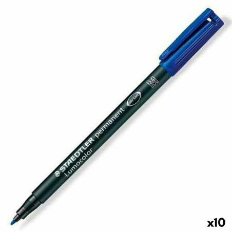 Permanent marker Staedtler Lumocolor 317-3 M Blue (10 Units)