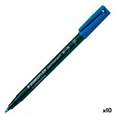 Permanent marker Staedtler Lumocolor 318-3 F	 Blue (10 Units)