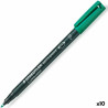 Permanent marker Staedtler Lumocolor 318 F Green (10 Units)