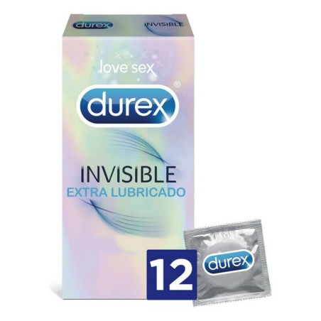 Invisible Extra Lubricated Condoms Durex Invisible (12 uds)