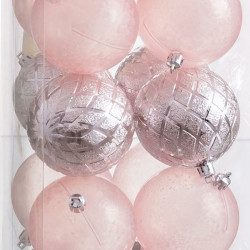 Christmas Baubles Pink 8 x 8 x 8 cm (20 Units)