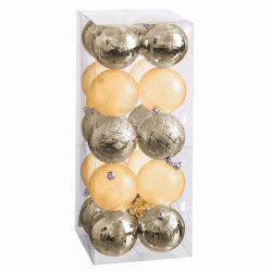 Christmas Baubles Golden 8 x 8 x 8 cm (20 Units)