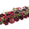 Christmas Candle Holder Red Multicolour Plastic Foam Pineapples 36 x 14 x 8 cm