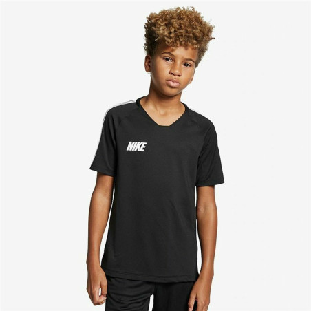 Child's Short Sleeve T-Shirt Nike Breathe Dri-FIT Squad Black