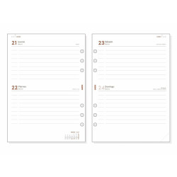 Diary Refill Finocam Open R1097 2024 White 15,5 x 21,5 cm