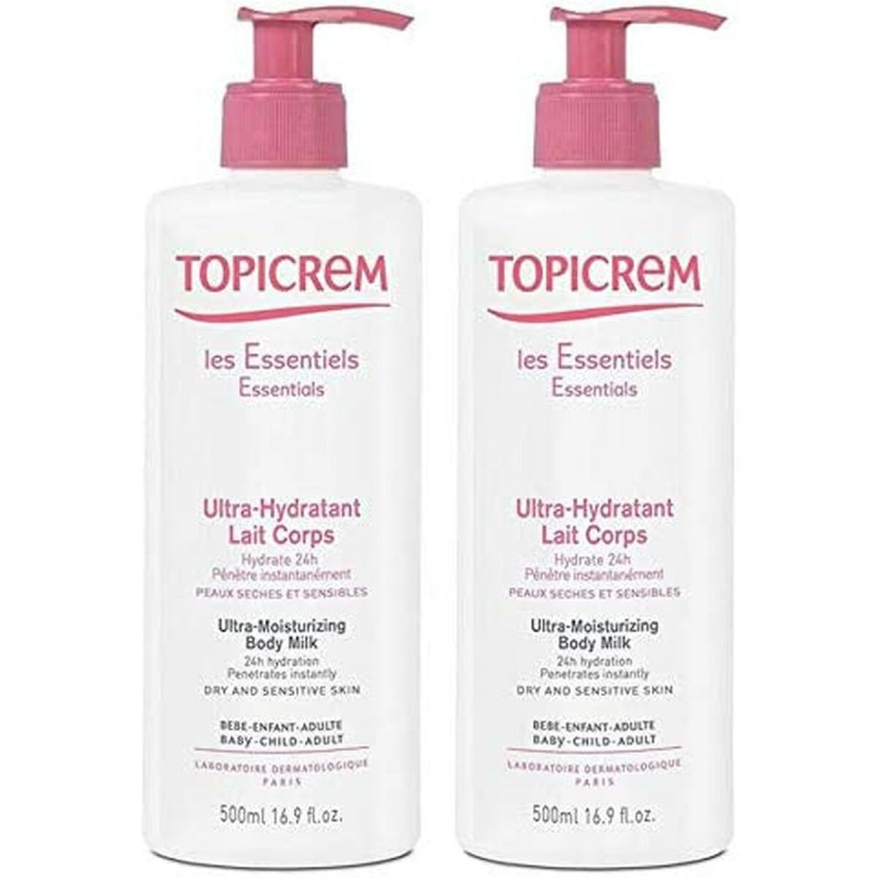 Moisturing Body Milk Topicrem   500 ml x 2