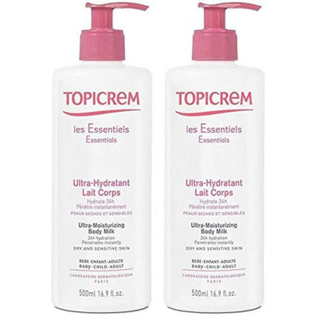 Moisturing Body Milk Topicrem   500 ml x 2