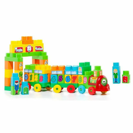 Lorry with Building Blocks Moltó Train Station (70 pcs)