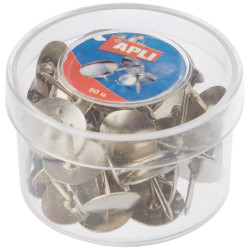 Drawing pins Apli Silver nickel 50 Pieces (16 Units)