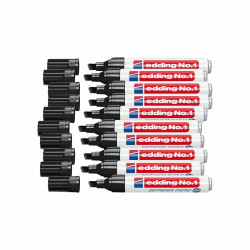 Permanent marker Edding Nº 1 Black (10 Units)