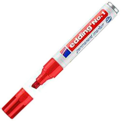 Permanent marker Edding Nº1 Red (10 Units)