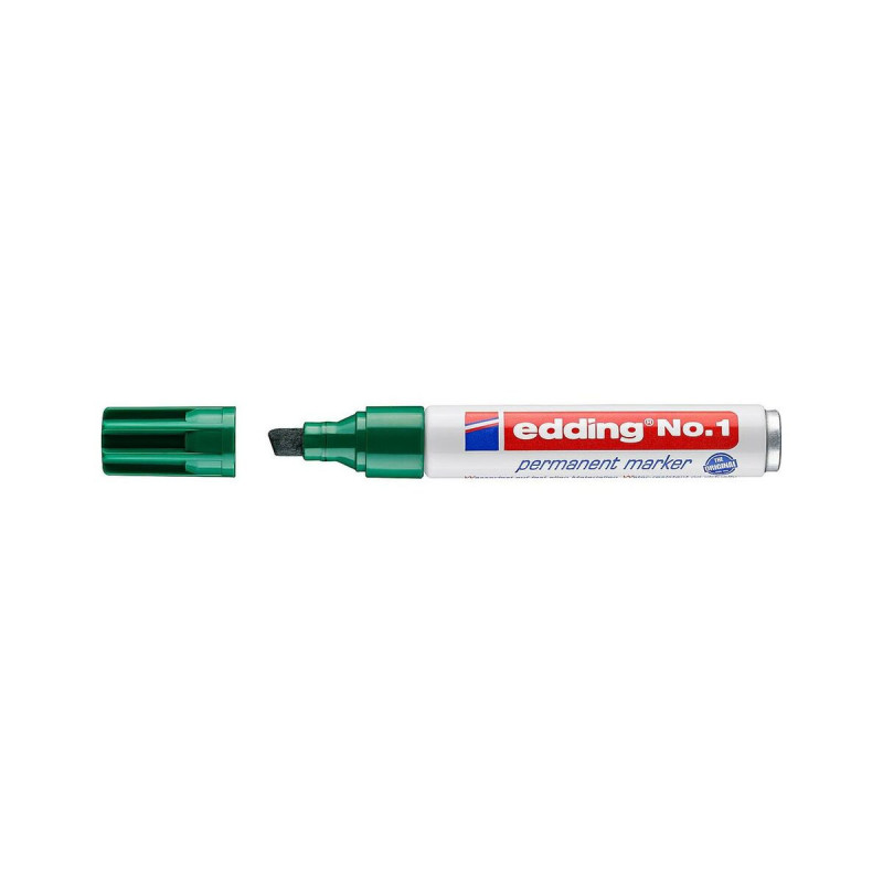 Permanent marker Edding Nº1 Green (10 Units)